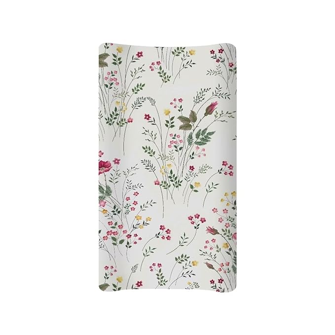 Breathable Diaper Changing Pad Cover for Baby Girls and Boys, Soft Changing Table Sheets 16 * 32 Inches, Classic Flower