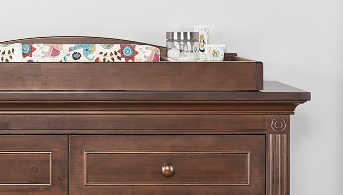 Baby Cache Natural Hardwood Changing Station Table Topper | Montana Collection | Kiln-dried & Hand-Crafted Construction | Brown Sugar