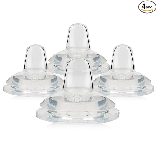 Sippy Nipple for Dr. Brown's Wide-Neck Baby Bottles and Sippy Spout Bottles,Variable Flow, Silicone Conversion Nipples,6+ Months,4 Count