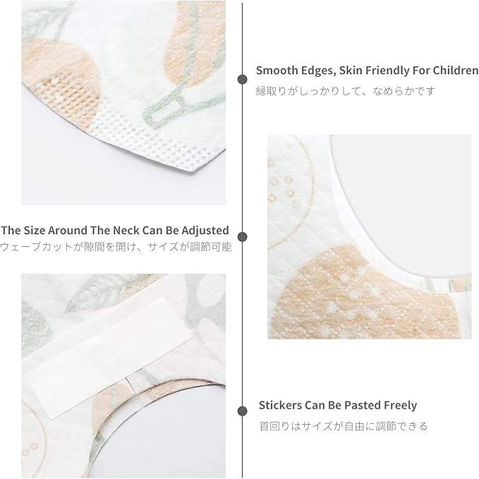 Baby and Infant Disposable Travel Bibs - Soft, Leakproof, for Toddlers Babies, Feeding, Traveling, (60PCS)