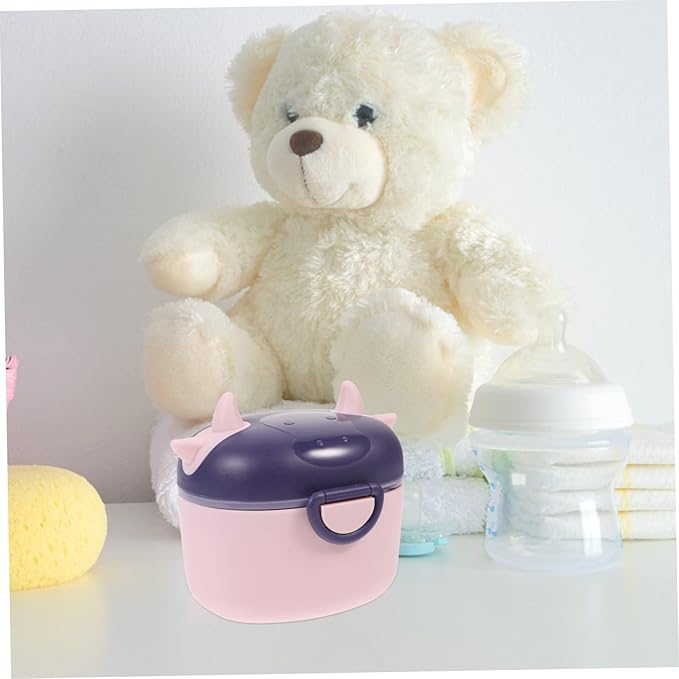 Toddmomy Portable Food Storage Container Scoop Travel-friendly Powder Holder and Snack Box for Boy Girl Lightweight and Double Leak Design