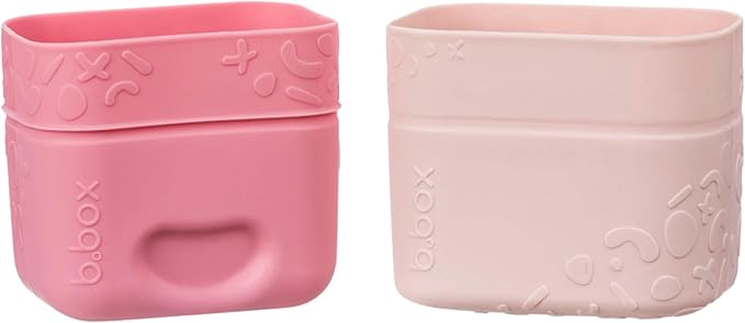 b.box Silicone Snack Cup (2-pack): Divider for Bento Box & Lunch Box, Ideal for Separating & Containing Foods, Dishwasher, Microwave, Oven and Freezer safe (Berry)