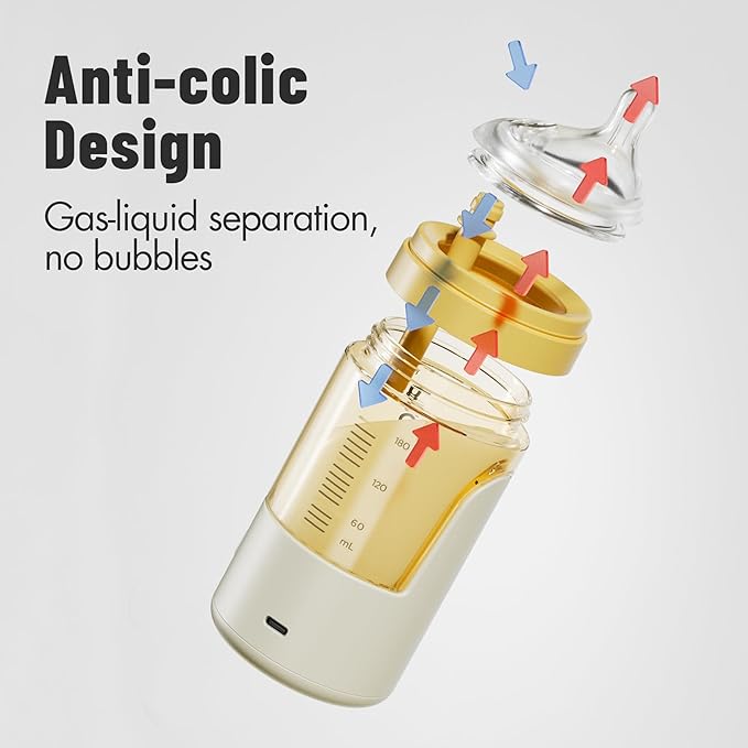 Phanpy Portable Bottle Warmer with Anti-Colic Thermostatic Baby Bottle, Bottle & Milk Warmer All-in-one, Travel-Ready with Fast Heating & Long-Lasting Keep Warm, 0.51 lB Weigh Smaller and Lighter