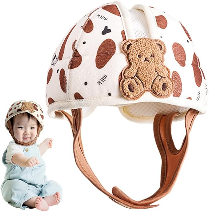 Baby Safety Helmet, Breathable Baby Head Protector for Crawling and Walking, Infant Soft Helmet Anti-Collision, Ultra-Lightweight, Expandable and Adjustable Thickened Toddler Headguard, Type 1