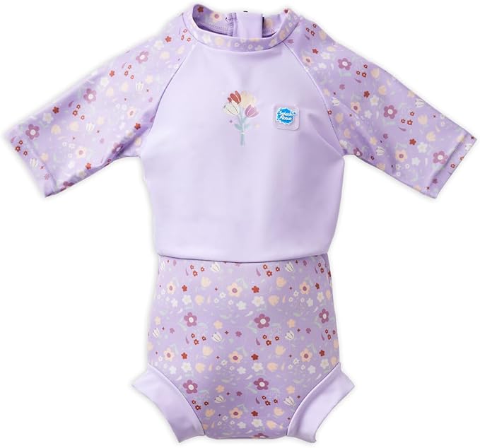 Splash About Happy Nappy Sunsuit, Swimsuit for Babies & Toddlers with Built-in Swim Diaper