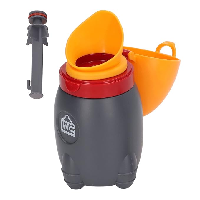 Pee Training Cup Good Sealing Cute Appearance Small Portable Boys Potty Training Urinal for Kids Home Car Travelling(Orange)