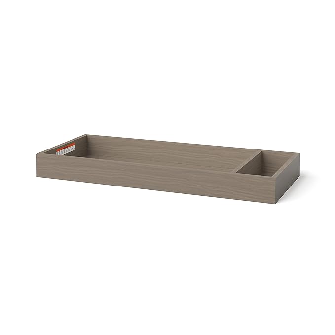 Child Craft Universal Changing Table Topper, Convert Dresser into a Changing Table Surface, Securely Attaches, Non-Toxic, Baby Safe Finish (Crescent Gray)
