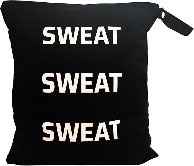 Premium Wet Bag for Gym Clothes - 12.6" x 14.6" Waterproof, Machine Washable Sweat Bags for Sweaty & Dirty Workout Gear - Smell Proof, Dry Bags for Sports, Travel, Yoga, Swimsuits & Towels - Organizer