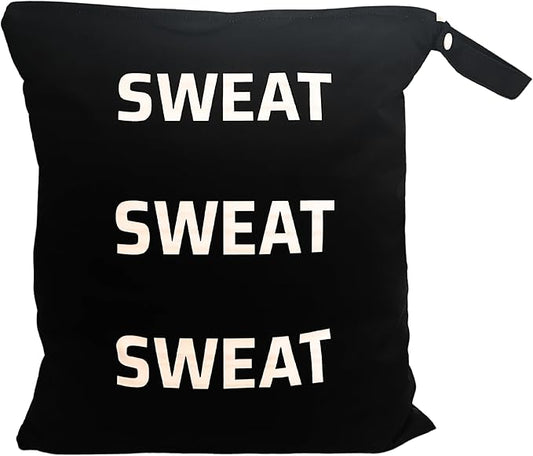 Premium Wet Bag for Gym Clothes - 12.6" x 14.6" Waterproof, Machine Washable Sweat Bags for Sweaty & Dirty Workout Gear - Smell Proof, Dry Bags for Sports, Travel, Yoga, Swimsuits & Towels - Organizer