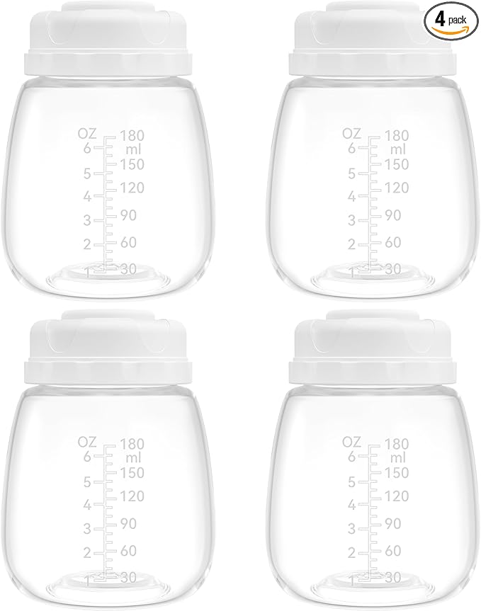 Replacement Pump Bottles for Spectra/Motif Luna/Most Wide-Mouth Flanges, S1 S2 Milk Storage Bottle for Pumping, 6oz/180ml