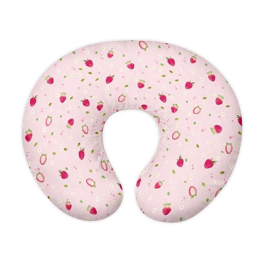 Strawberry Fruit Print Nursing Pillow Cover, Removable Nursing Covers for Breastfeeding Pillows, Ultra Soft Comfortable Slipcover for Baby Girl and Boy