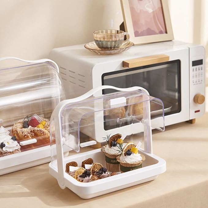 Cabilock Handheld Transparent Dinnerware Organizer Lid Storage Box for Bottles and Cutlery for Home and Travel Use