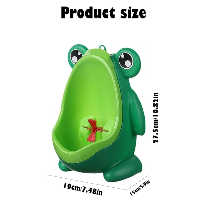 Cute Frog Urinal Standing Potty Training Urinal for Boys Pee Training Toilet with Funny Aiming Target Easy to Clean & Portable