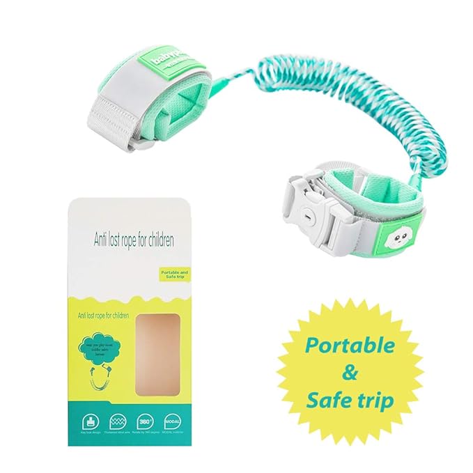 Reflective Anti Lost Wrist Link, Safety Wristband Walking Harness Leash with Lock for Toddlers, Babies & Kids(2.5m/ 1 Pack)