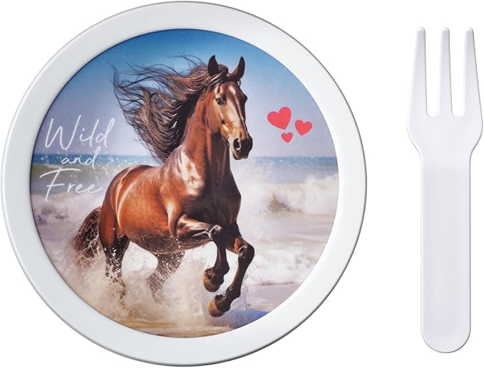 Mepal - Fruitbox Campus - Snack box for kids - Dishwasher and microwave safe - BPA free - 300 ml - Wild Horse