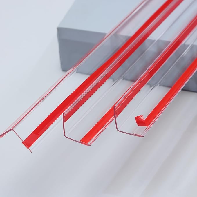 Trimold Clear Peel and Stick L Molding Corner Guards with 90° Angle for Wall Door Frame Cabinet Baseboard Protection and Decoration, 2.9ft x 1.2in (3Pcs)