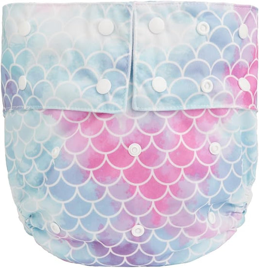 Teen Adult Cloth Diaper Nappy Reusable Washable for Disability Incontinence (Scales)