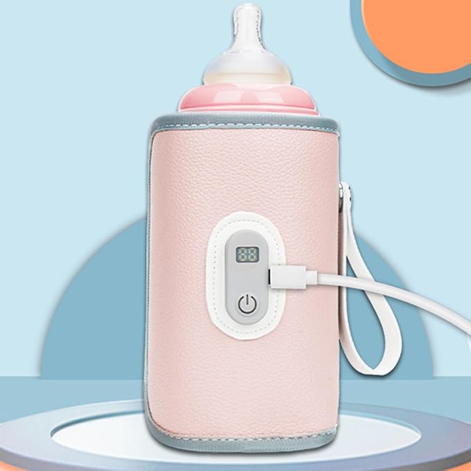 Rechargeable Bottle Warmer - Portable Milk Warmer, Fast Heating Bottle Warming for Breastmilk & Water | Precise Temperature Control, Digital Display for Travel, Mom & Dad, Home Nursery
