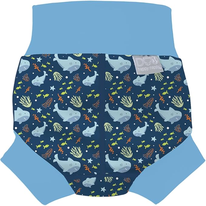 Splash About Happy Nappy Duo, Shark Reef Blue, 3-6 Months