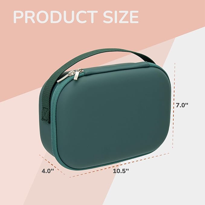 Breast Pump Carrying Case Compatible with Willow,Momcozy,Elvie Wearable Breast Pumps,Hard Shell Breast Pump Bag with Wrist Strap,Hands-Free Pump Carrying Case and Storage for Travel(Holds 2 Pumps)