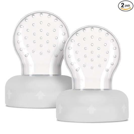 haakaa Silicone Replacement Pouch for Baby Fruit Food Feeder, Food Grade Silicone Feeder Sacs, BPA Free (Large Size, 2PCS)