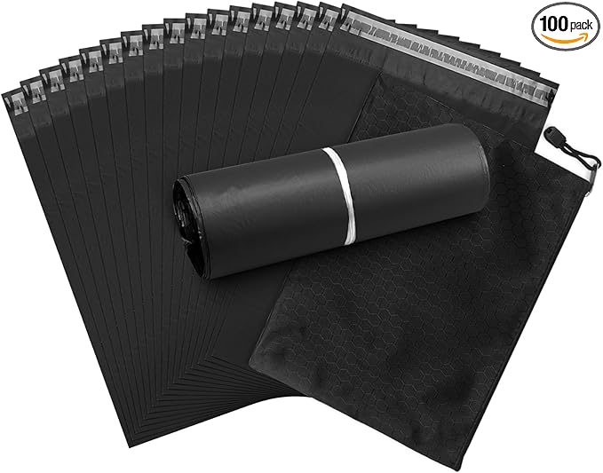 100 Pack Adult Diaper Disposal Bags,Black Disposable Incontinence Pad bags 9.84 x 13.78inches Adult Diapers Disposable Bags with Storage Bag for Adult Diapers,Incontinence Underwear