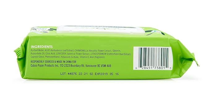 Caboo Tree Free Bamboo Baby Wipes, Eco Friendly Naturally Derived for Sensitive Skin, Resealable Peel Tab Travel, 72 Count