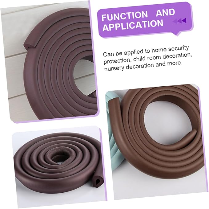 2m Corner Bumper Cushion for Furniture Edges Soft Nbr Material Easy Installation for Tables Beds Desks and Safety