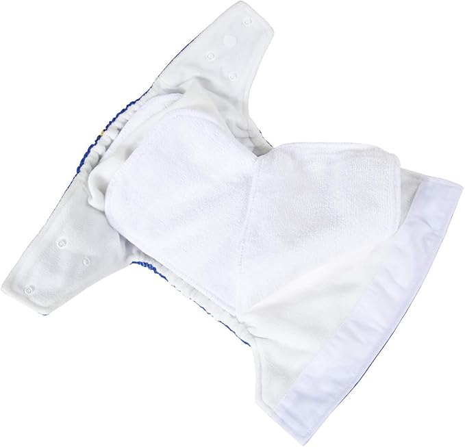 Kawaii Adult Diaper Liner Booster Pad Insert, Highly Absorbent Reusable Cloth Diaper Pads, Oversize 4-Layer (19 x 7.5) Pack of 5