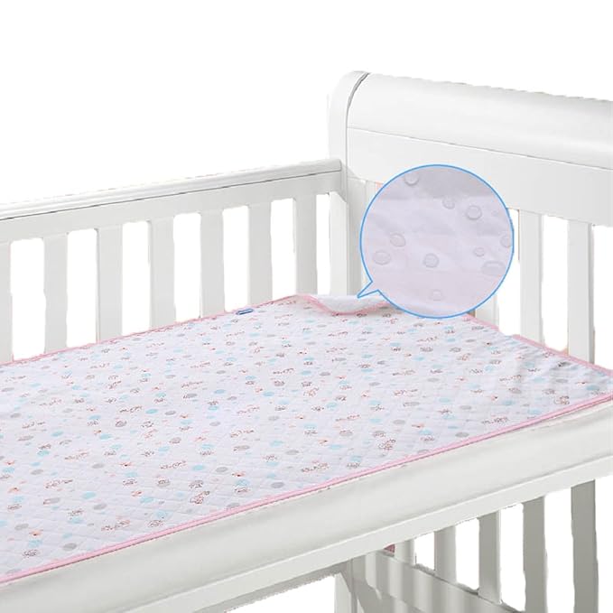 3pcs Pack Monvecle Baby Infant Cotton Waterproof Changing Pads Washable Resuable Diapers Liners Mats (3 Colors Pack-28"x20")