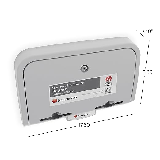 Foundations 300-LD-01 Liners Dispenser for Elements Changing Station, Holds up to 50 Paper Liners with Dispenser Locks - Gray