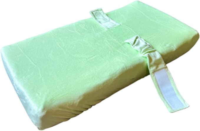 Anti Roll Changing Pad Cover, Ultra Soft Unisex Changing Table Covers, Patented Secure Strap, Mom's Choice Award Winner (Mint)