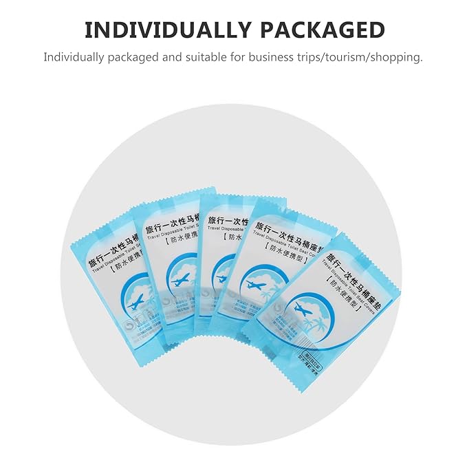 Healifty 1bag Disposable Toilet Seat Cushions Portable Covers for Travel Camping and Public Restrooms Tear Resistant for Home Hotel and School