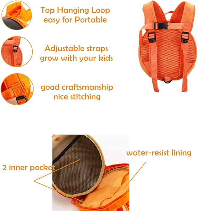 Happykids Toddler Mini Backpack with Removable Safety Leash,Baby Anti-lost Ladybug Bag,Travel