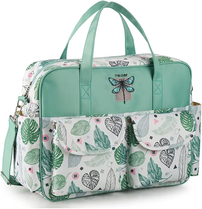 Kamay's Mummy Shoulder Bag Diaper Bag Chic Nappy Changing Bag Tote/Messenger Style Large with Changing Mat, Adjustable Straps