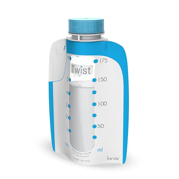 Kiinde Twist Pouch Direct-Pump Direct-Feed Breast Milk Storage Bags for Pumping & Twist Squeeze Natural Baby Breast Milk Feeding Bottle with Nipples and Case (2 Pack)