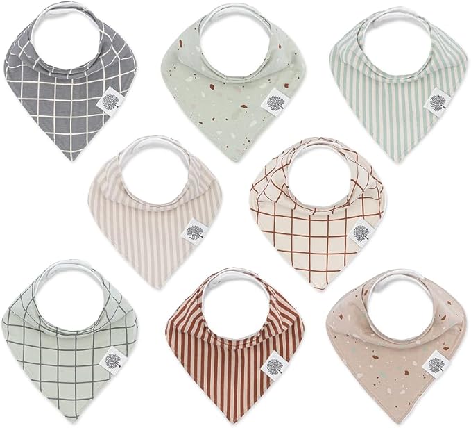 Parker Baby Bandana Drool Bibs for Boys, Girls & Unisex - Soft & Stylish Teething Bibs for Babies