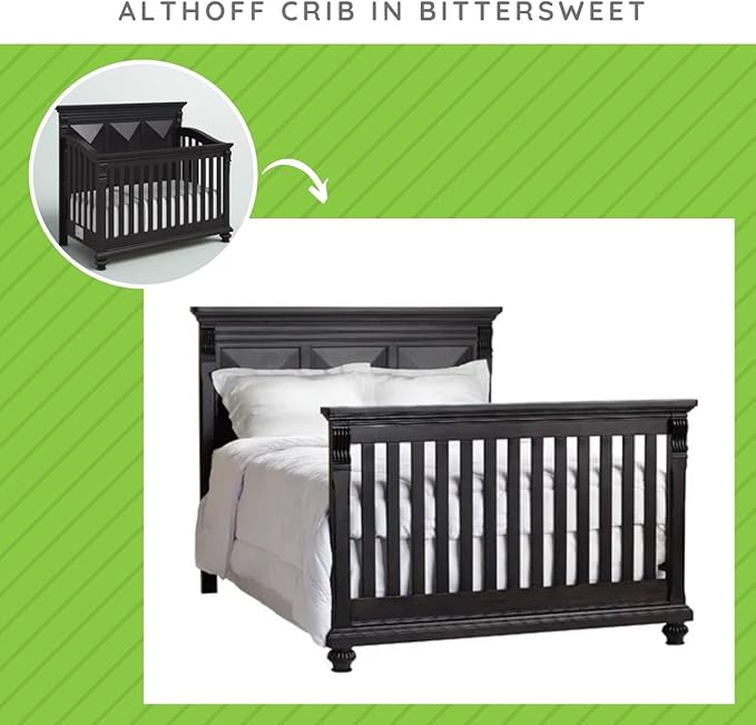 Full-Size Conversion Kit Bed Rails for Viv + Rae Convertible Cribs - Solid Wood Rail - Toddler and Adult Bed Rail for Full-Size Beds - Essential Nursery & Baby Furniture (Bittersweet, Option 2)