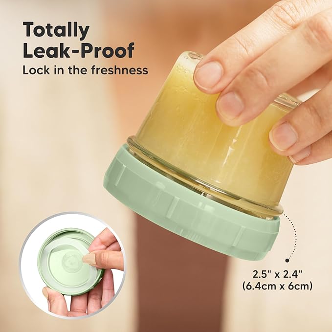 KeaBabies 12-Pack Baby Food Glass Containers and 2-Pack Silicone Bibs - 4 oz Leak-Proof, Microwavable, Baby Food Storage Containers - Waterproof, Easy Wipe Bibs for Babies, Toddlers
