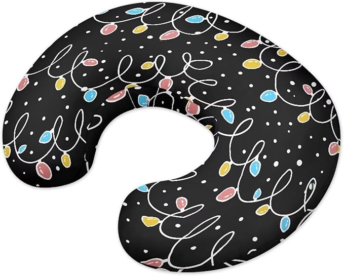 Christmas Lights Nursing Pillow Cover for U-Shaped Feeding Pillow Soft Nursing Pillow Case Hidden Zipper Design Skin-Friendly