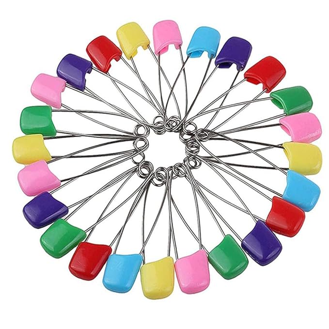 Diaper Pins Stainless Steel Traditional Safety Pin (Asst) 100PCS