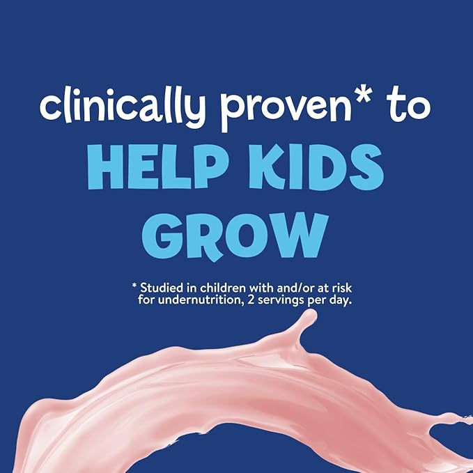 PediaSure Grow & Gain with Immune Support Shake Mix Powder, 23 Vitamins & Minerals, 6g Protein, Non-GMO, Gluten-Free, Kids Nutrition, Strawberry, 14.1 oz Can, Pack of 6-48 servings