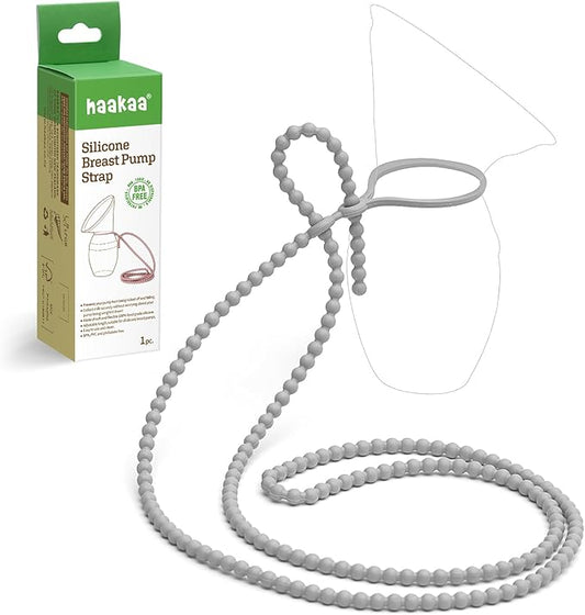 haakaa Silicone Strap for haakaa Gen.1/2/3 Manual Breast Pump Silicone Breast Pump Strap | Color: SUVA Grey