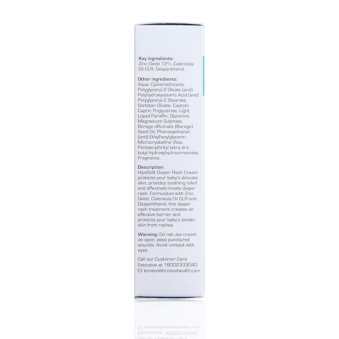 Brinton HipoSoft Diaper Rash Cream | Freedom from Rashes | (30 gm / 1.05 oz.)