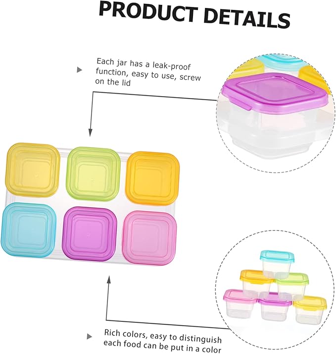 Toddmomy 1 Food Storage Boxes with Lids Microwave Safe Containers Portable Snacks Jars for Food Cases for Healthy Meals the Go