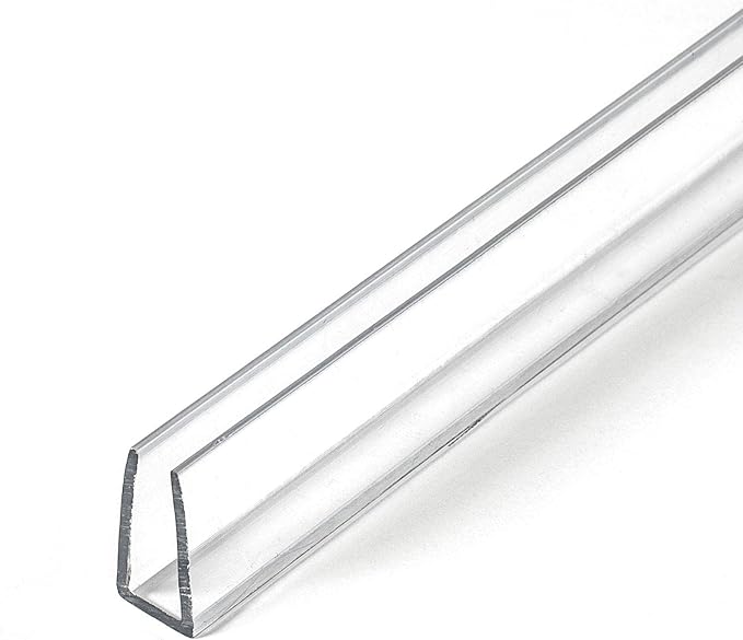 Outwater Plastics P2743 1/4'' Clear Butyrate U-Channel Clear Plastic U-Channel/C-Channel 48 Inch Lengths (Pack of 2)