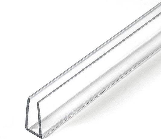 Outwater Plastics P2743 1/4'' Clear Butyrate U-Channel Clear Plastic U-Channel/C-Channel 48 Inch Lengths (Pack of 2)