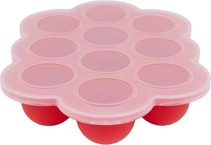 WeeSprout Silicone Baby Food Freezer Trays 3-Pack Bundle - 2 Ten 1.5oz & 1 Six 3oz Portions - Clip-on Lids - Homemade Purée & Breast Milk Storage