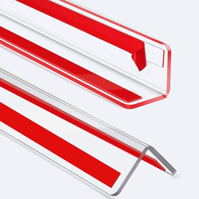 Wall Corner Protector,2PCS 48''(L) x1.58'' (W) Self Adhesive Corner Guard for Wall, Heavy Duty Clear Corner Protector Guard for Cabinet Doors, Edge Protector