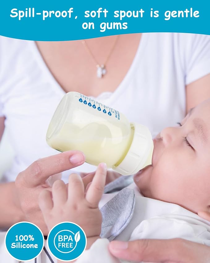 Silicone Nipple for Dr. Brown's Natural Flow Level 3 Wide-Neck Baby Bottle, 6m+, Fast Flow, 6 Pack